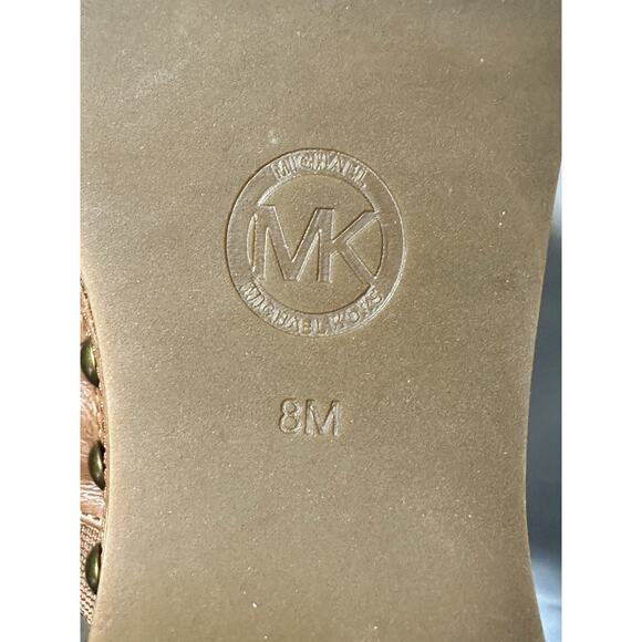 Michael Kors Clogs Mules Women's Size 8 Scarlett Gold Chain/Studded Chocolate - Picture 14 of 14